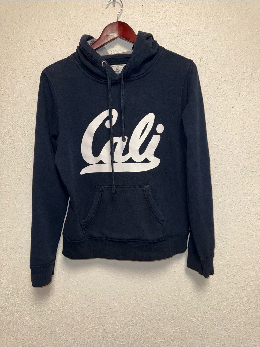 Reflex Navy Pullover Hoodie with White Script